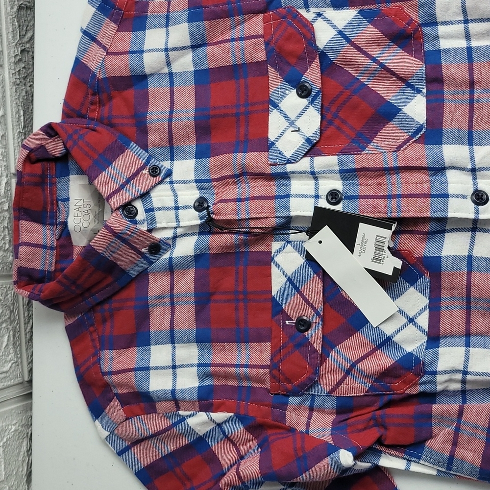 Ocean coast, button down, large